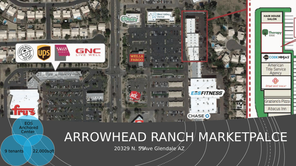 Aerial view of Arrowhead Ranch Marketplace